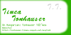 timea tonhauser business card